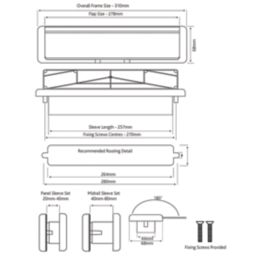 Fab & Fix Nu Mail Edge 68 Letter Plate 40-80 Black 310mm x 68mm