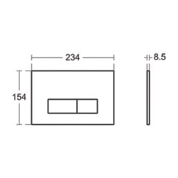 Ideal Standard Oleas P2 Dual-Flush Pneumatic Flushing Plate Silk Black