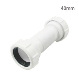 Flomasta  Flexible Compression Waste Pipe White 40-43mm x 157-242mm