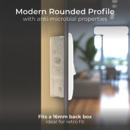 British General 800 Series 20A 16AX 1-Gang 2-Way Light Switch  White