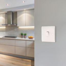 British General 800 Series 20A 16AX 1-Gang 2-Way Light Switch  White