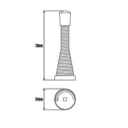 Smith & Locke Cylinder Door Stops 24 x 79mm Satin Nickel 10 Pack