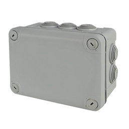 Schneider Electric 10-Entry Rectangular Junction Box with Knockouts 172mm x 129mm x 87mm