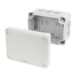 Schneider Electric 10-Entry Rectangular Junction Box with Knockouts 172mm x 129mm x 87mm