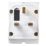 Masterplug 13A Fused 3-Way  Plug Adaptor