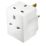 Masterplug 13A Fused 3-Way  Plug Adaptor