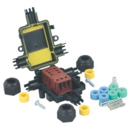 Hylec Teebox 3-Entry 3-Pole T-Junction & Tee Block