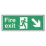 Essentials  Non Photoluminescent "Fire Exit Man Down Right Arrow" Sign 150mm x 400mm
