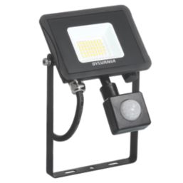 Sylvania SylFlood Outdoor LED Floodlight With PIR Sensor Black 10.5W 1000lm