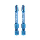 Spyder Mach-Blue 1/4" 50mm Hex Shank PZ2 Impact Driver Bits
 2 Pack