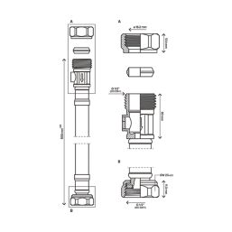 Flomasta Straight Flexible Compression Hose with Isolating Valve 15mm x 1/2" x 500mm