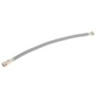 Flomasta Straight Flexible Compression Hose with Isolating Valve 15mm x 1/2" x 500mm