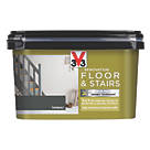 V33  Satin Tarmac Acrylic Renovation Floor & Stairs Paint 2Ltr