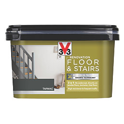 V33  Satin Tarmac Acrylic Renovation Floor & Stairs Paint 2Ltr