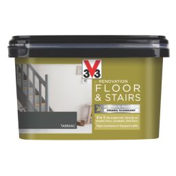 V33 2Ltr Tarmac Satin Acrylic Floor Paint