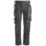 Snickers 6241 Stretch Trousers Grey/Black 33" W 32" L