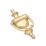 Hardware Solutions Georgian Roped Door Knocker Polished Brass 127mm x 196mm
