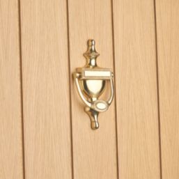 Hardware Solutions Georgian Roped Door Knocker Polished Brass 127mm x 196mm