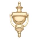 Hardware Solutions Georgian Roped Door Knocker Polished Brass 127mm x 196mm