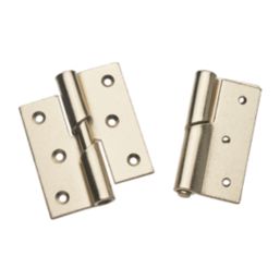 Smith & Locke Satin Nickel  Rising Butt Hinges LH 75mm x 71mm 2 Pack