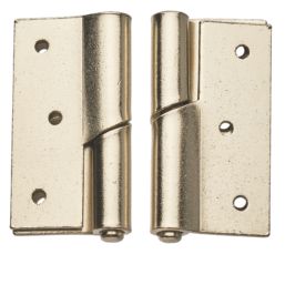 Smith & Locke Satin Nickel  Rising Butt Hinges LH 75mm x 71mm 2 Pack