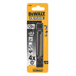 DeWalt Extreme Straight Shank Metal Drill Bits 2.5mm x 57mm 2 Pack