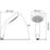 Mira Nectar Shower Handset Chrome 90mm x 193mm