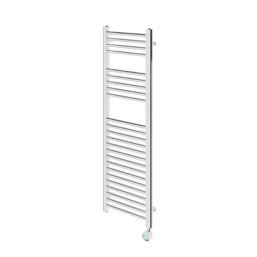 Flomasta 1200mm x 400mm 853BTU Chrome Flat Electric Towel Radiator