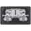 British General  Black 13A 2-Gang DP Switched Metal Clad Socket  with Colour-Matched Inserts