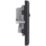 British General  Black 13A 2-Gang DP Switched Metal Clad Socket  with Colour-Matched Inserts