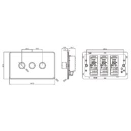 Knightsbridge  3-Gang 2-Way LED Intelligent Dimmer Switch  Polished Brass