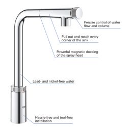 Grohe Minta Smartcontrol 31613000 Kitchen Tap Chrome