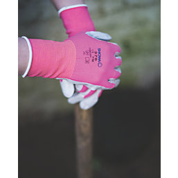 Showa 370 Nitrile Gloves Pink Small