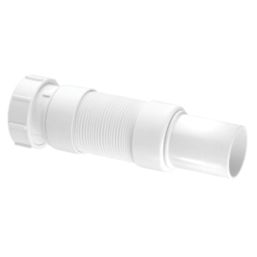 McAlpine Flexcon6 Flexible Waste Pipe Fitting White 40mm x 210mm