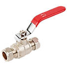 Midbrass  Compression Full Bore 1/2" Ball Valve with Blue/Red Handles