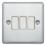 LAP  20A 16AX 3-Gang 2-Way Light Switch  Polished Chrome with White Inserts