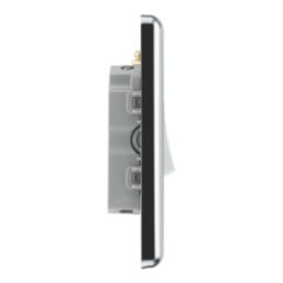 LAP  20A 16AX 3-Gang 2-Way Light Switch  Polished Chrome with White Inserts
