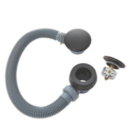 Highlife Bathrooms Clicker Waste Matt Black