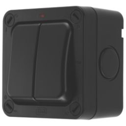 British General  IP66 20A 2-Gang 2-Way Weatherproof Outdoor Switch with LED