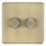 LAP  2-Gang 2-Way LED Dimmer Switch  Antique Brass with Colour-Matched Inserts