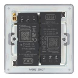 LAP  2-Gang 2-Way LED Dimmer Switch  Antique Brass with Colour-Matched Inserts