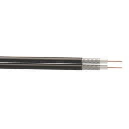 Time RG6 Black 2-Core Shotgun Coaxial Cable 25m Drum