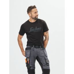 Snickers 2590 Logo Short Sleeve T-Shirt Black 2X Large 52" Chest