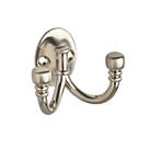 Decohooks Two Prong Wide Ball End Hook Satin Nickel  45mm
