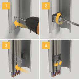 D-Line Safe-D40 U Clip Fire Rated Steel Cable Clips 38-40mm 50 Pack
