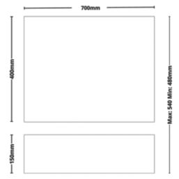 ETAL  PVC End Bath Panel & Plinth 700mm White 2 Pack