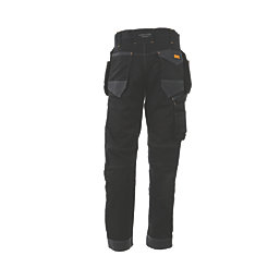 DeWalt Harrison Work Trousers Black/Grey 36" W 31" L