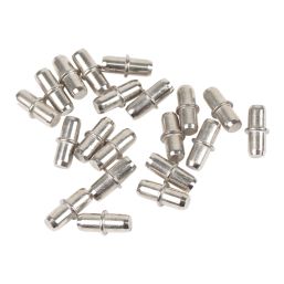 Essentials MDF Round Shelf Supports Silver 100 Pack