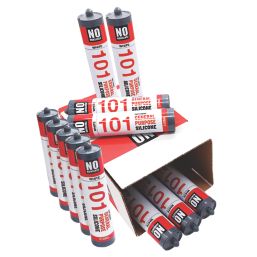 No Nonsense 101 General Purpose Silicone White 310ml 12 Pack