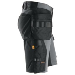 Snickers 6175 Stretch Work Shorts Steel Grey / Black 31" W